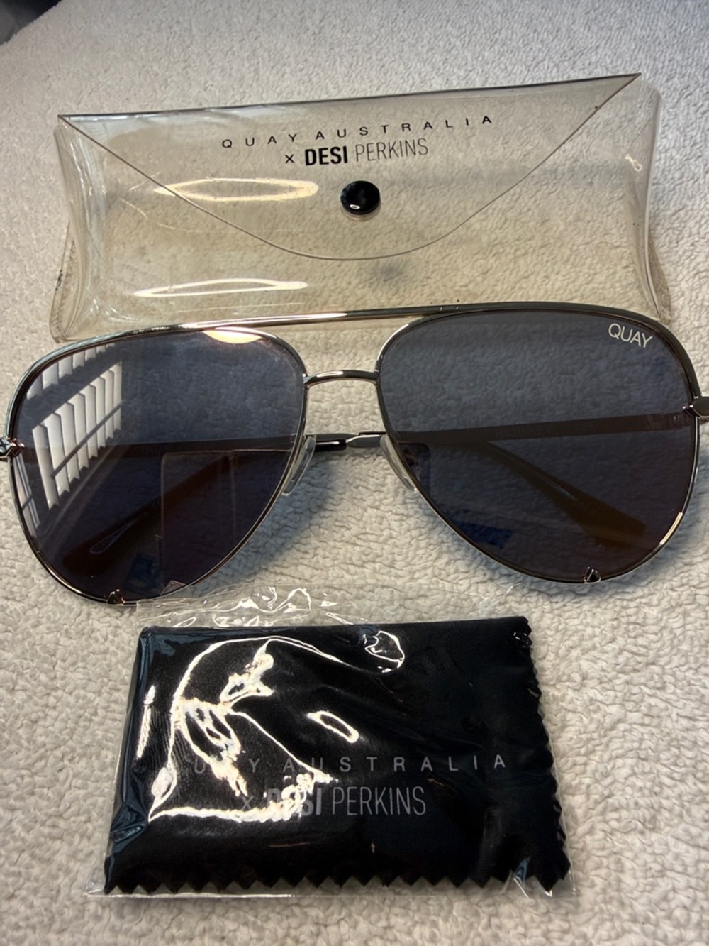 Quay X Desi Perkins - High Key Mirrored Aviator Sunglasses